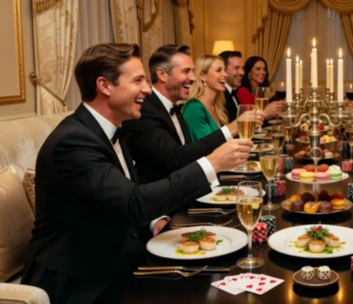 Goście Kravinostrefa podczas eleganckich kolacji i przyjęć w luksusowej restauracji i strefie rozrywki