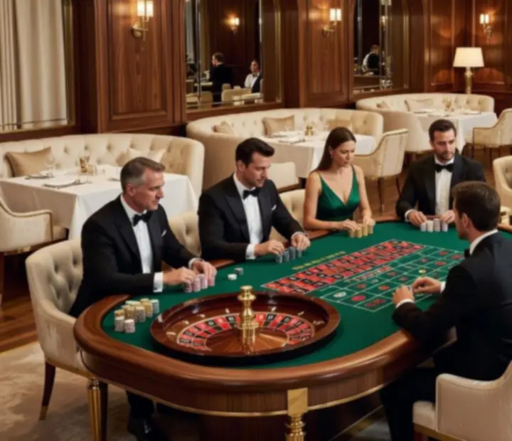 Eleganckie stoły do gier towarzyskich w kasynowej strefie Lounge Kravinostrefa