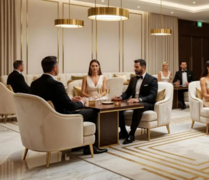 Kameralna strefa VIP w Kravinostrefa z eleganckimi lożami i nastrojowym oświetleniem